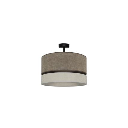 Duolla - Πλαφονιέρα οροφής DOUBLE 1xE27/15W/230V διάμετρος 40 cm καφέ/γκρι
