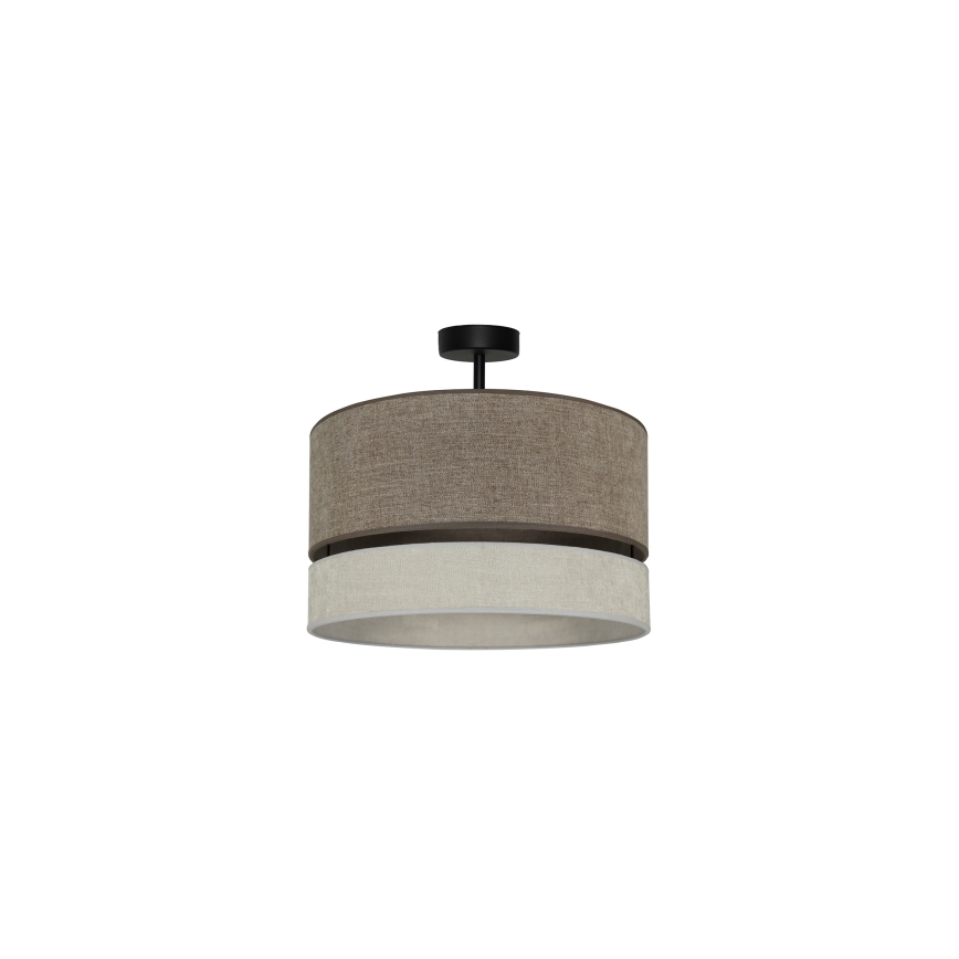 Duolla - Πλαφονιέρα οροφής DOUBLE 1xE27/15W/230V διάμετρος 40 cm καφέ/γκρι