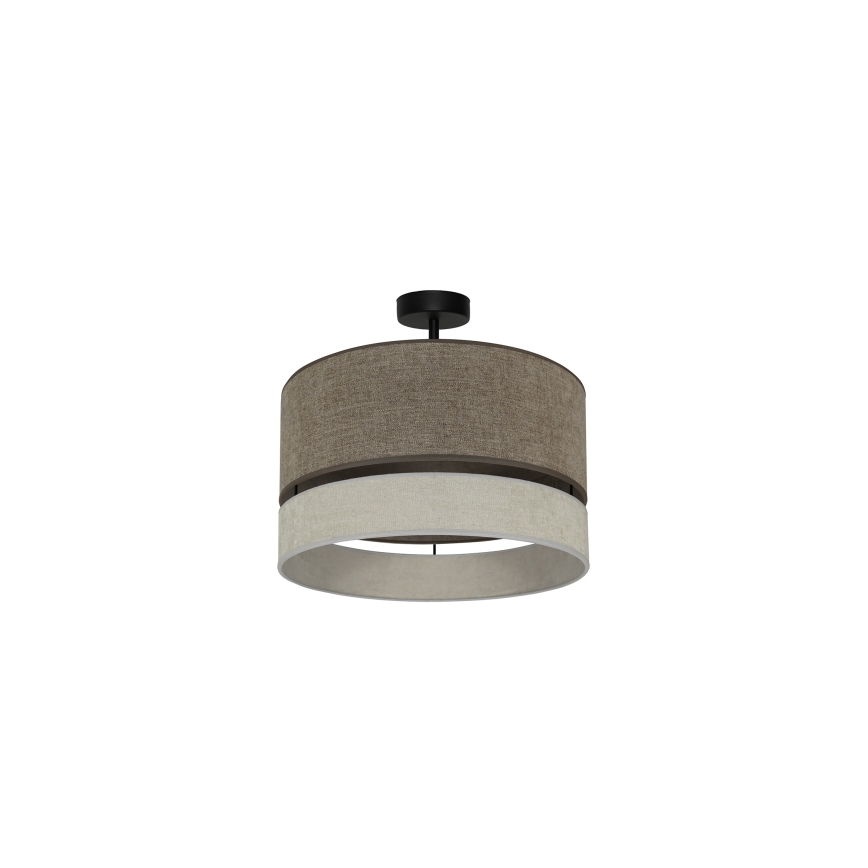 Duolla - Πλαφονιέρα οροφής DOUBLE 1xE27/15W/230V διάμετρος 40 cm καφέ/γκρι
