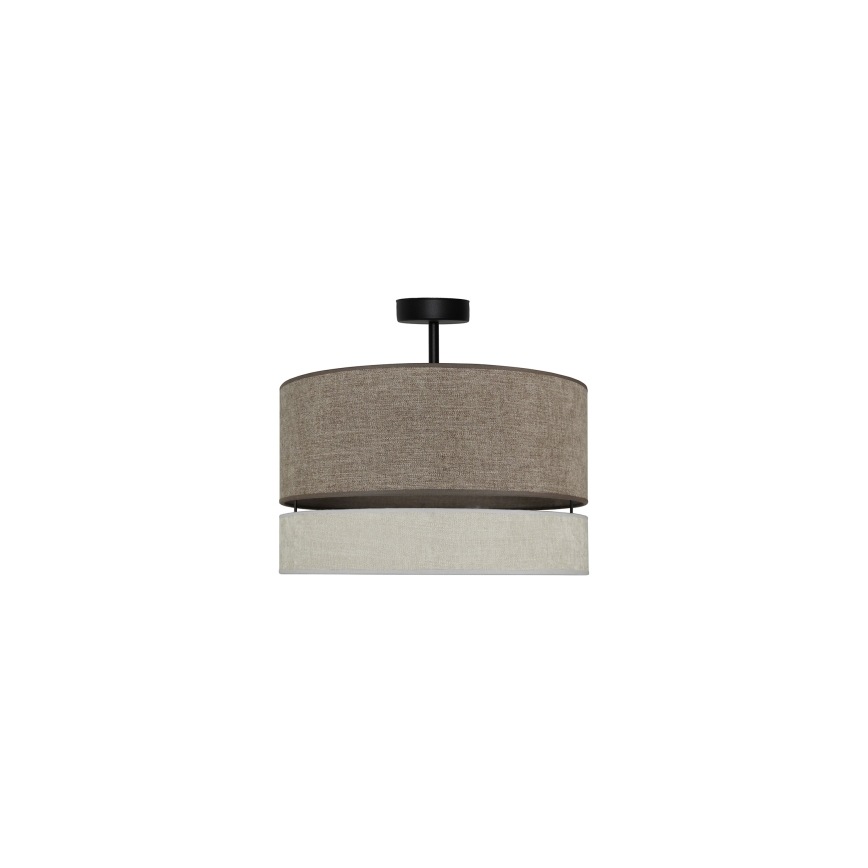 Duolla - Πλαφονιέρα οροφής DOUBLE 1xE27/15W/230V διάμετρος 40 cm καφέ/γκρι