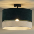 Duolla - Πλαφονιέρα οροφής DOUBLE 1xE27/15W/230V διάμετρος 40 cm πράσινο/γκρι