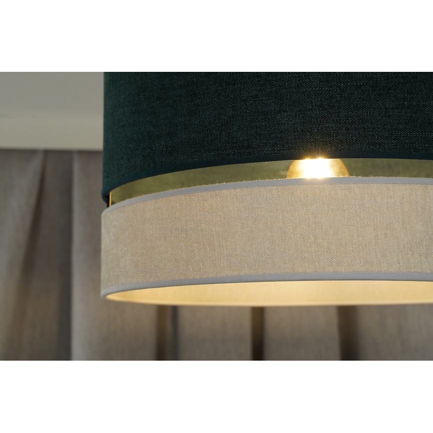 Duolla - Πλαφονιέρα οροφής DOUBLE 1xE27/15W/230V διάμετρος 40 cm πράσινο/γκρι