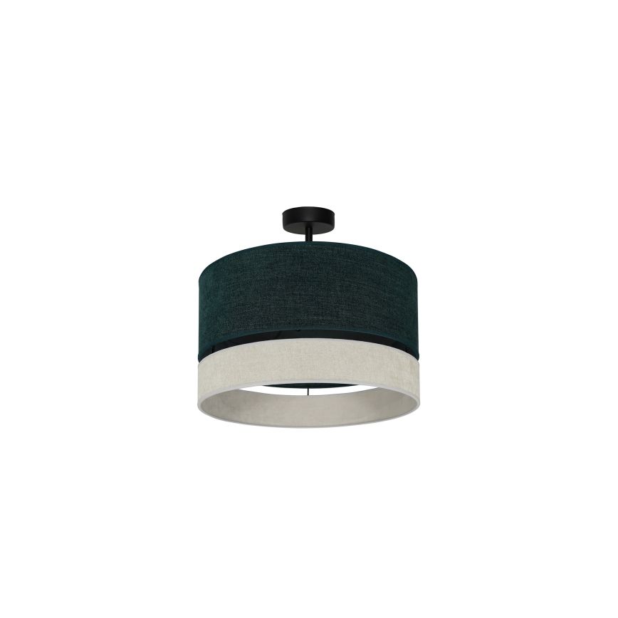 Duolla - Πλαφονιέρα οροφής DOUBLE 1xE27/15W/230V διάμετρος 40 cm πράσινο/γκρι