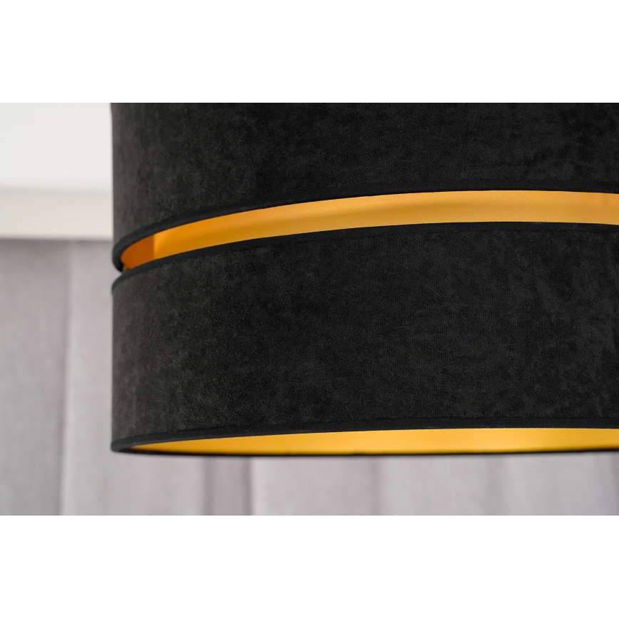 Duolla - Πλαφονιέρα οροφής DUO 1xE27/15W/230V διάμετρος 40 cm μαύρο/χρυσό