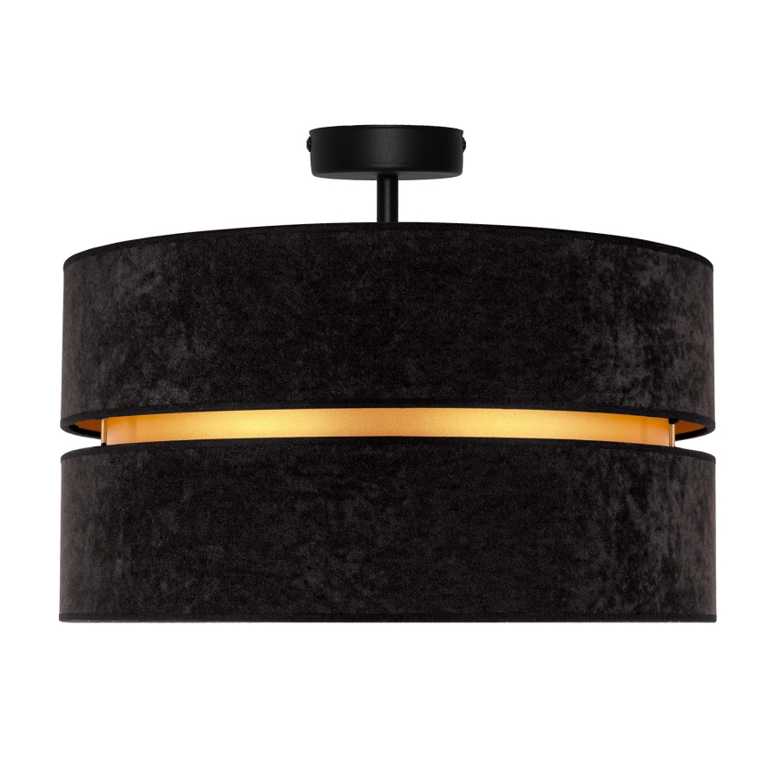 Duolla - Πλαφονιέρα οροφής DUO 1xE27/15W/230V διάμετρος 40 cm μαύρο/χρυσό
