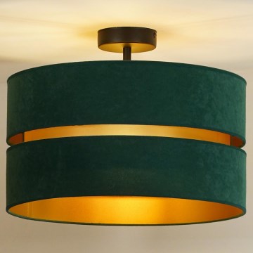 Duolla - Πλαφονιέρα οροφής DUO 1xE27/15W/230V διάμετρος 40 cm πράσινο/χρυσό