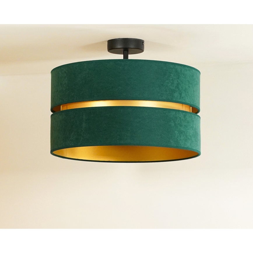 Duolla - Πλαφονιέρα οροφής DUO 1xE27/15W/230V διάμετρος 40 cm πράσινο/χρυσό
