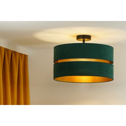 Duolla - Πλαφονιέρα οροφής DUO 1xE27/15W/230V διάμετρος 40 cm πράσινο/χρυσό