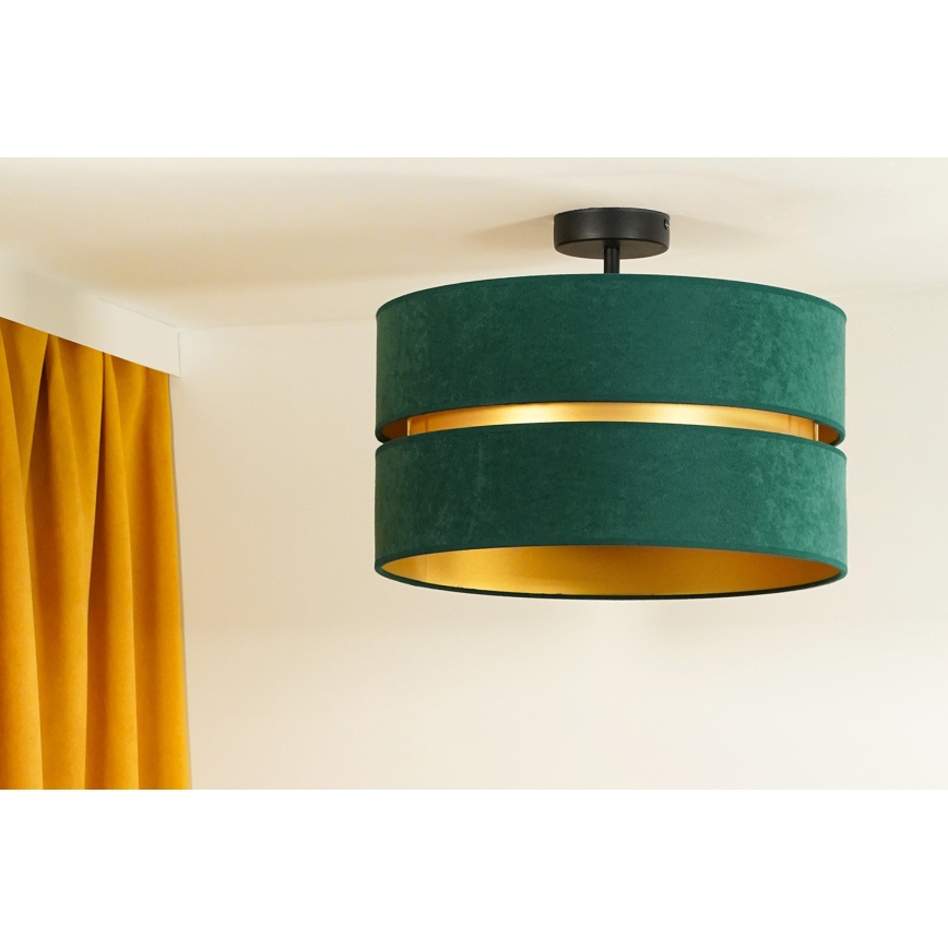 Duolla - Πλαφονιέρα οροφής DUO 1xE27/15W/230V διάμετρος 40 cm πράσινο/χρυσό