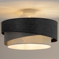 Duolla - Πλαφονιέρα οροφής KOBO 1xE27/15W/230V διάμετρος 45 cm γκρι/λευκό