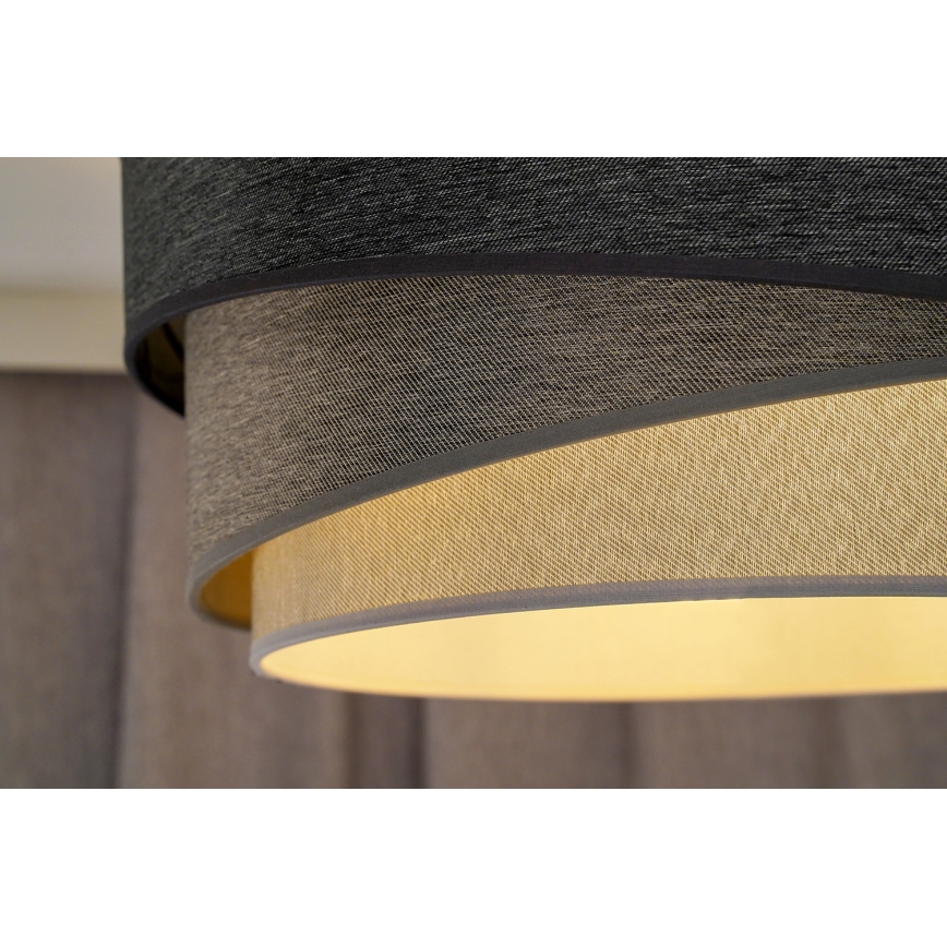 Duolla - Πλαφονιέρα οροφής KOBO 1xE27/15W/230V διάμετρος 45 cm γκρι/λευκό