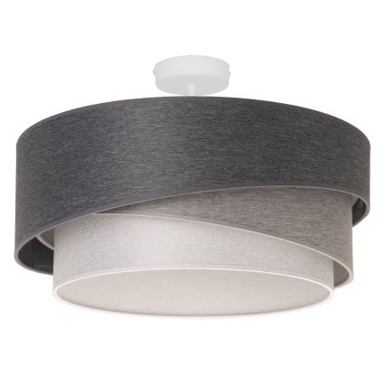 Duolla - Πλαφονιέρα οροφής KOBO 1xE27/15W/230V διάμετρος 45 cm γκρι/λευκό