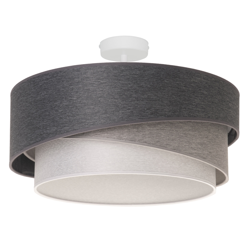 Duolla - Πλαφονιέρα οροφής KOBO 1xE27/15W/230V διάμετρος 45 cm γκρι/λευκό