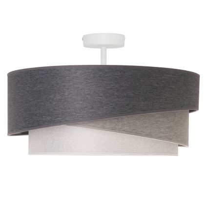 Duolla - Πλαφονιέρα οροφής KOBO 1xE27/15W/230V διάμετρος 45 cm γκρι/λευκό