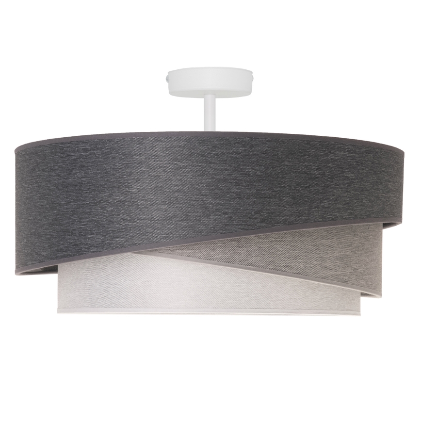 Duolla - Πλαφονιέρα οροφής KOBO 1xE27/15W/230V διάμετρος 45 cm γκρι/λευκό