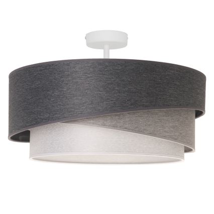Duolla - Πλαφονιέρα οροφής KOBO 1xE27/15W/230V διάμετρος 45 cm γκρι/λευκό