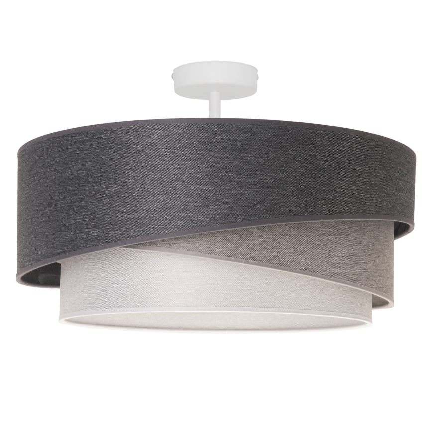 Duolla - Πλαφονιέρα οροφής KOBO 1xE27/15W/230V διάμετρος 45 cm γκρι/λευκό
