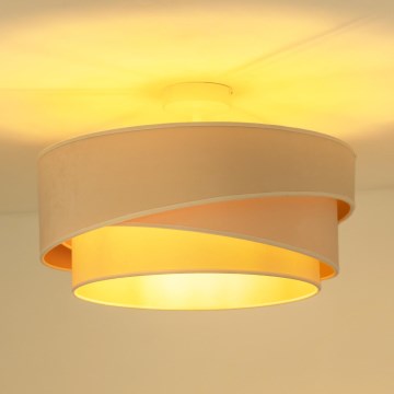 Duolla - Πλαφονιέρα οροφής KOBO 1xE27/15W/230V διάμετρος 45 cm κρεμ
