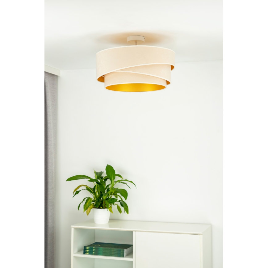 Duolla - Πλαφονιέρα οροφής KOBO 1xE27/15W/230V διάμετρος 45 cm κρεμ