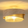 Duolla - Πλαφονιέρα οροφής KOBO 1xE27/15W/230V διάμετρος 45 cm λευκό/χρυσαφί