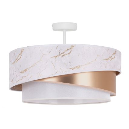 Duolla - Πλαφονιέρα οροφής KOBO 1xE27/15W/230V διάμετρος 45 cm λευκό/χρυσαφί