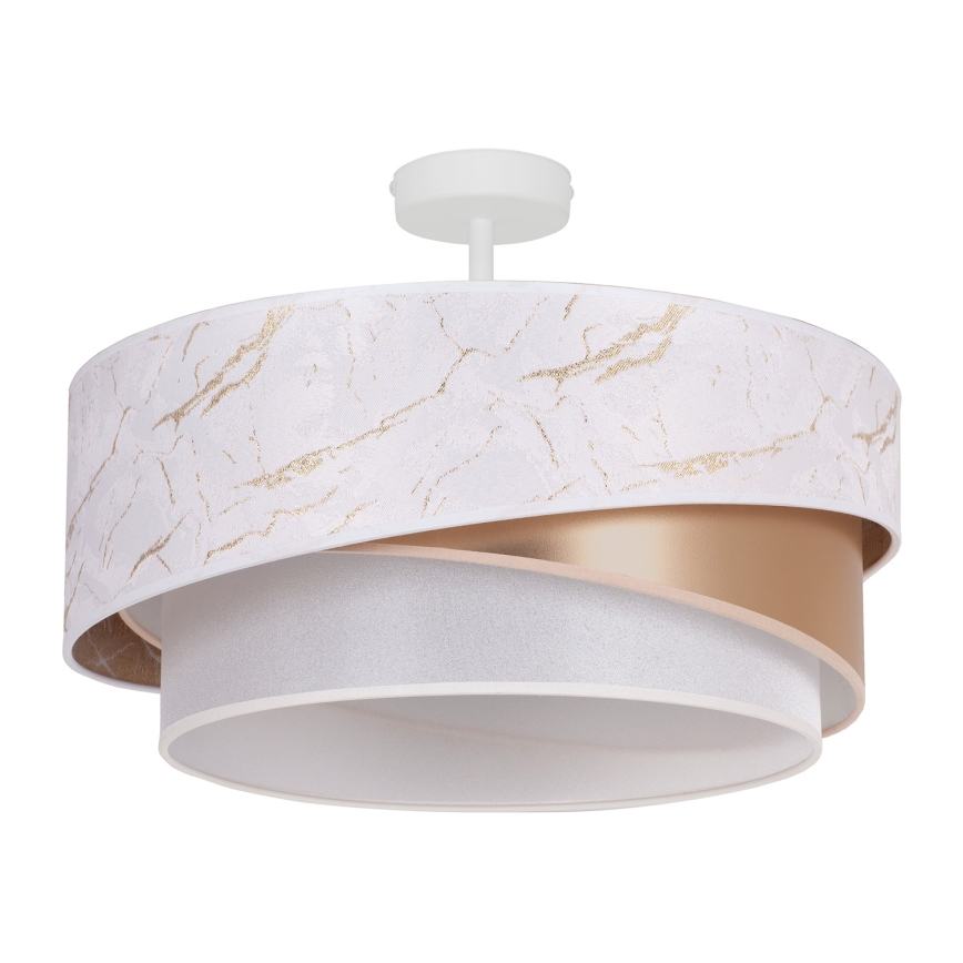 Duolla - Πλαφονιέρα οροφής KOBO 1xE27/15W/230V διάμετρος 45 cm λευκό/χρυσαφί