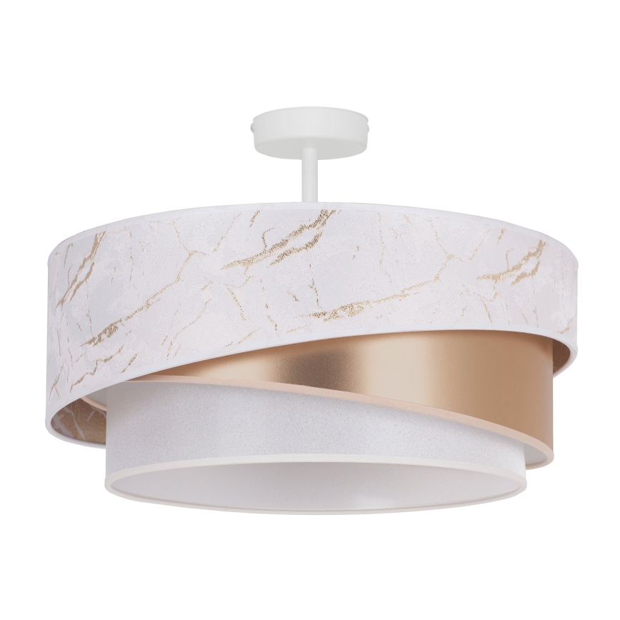 Duolla - Πλαφονιέρα οροφής KOBO 1xE27/15W/230V διάμετρος 45 cm λευκό/χρυσαφί