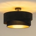 Duolla - Πλαφονιέρα οροφής KOBO 1xE27/15W/230V διάμετρος 45 cm μαύρο