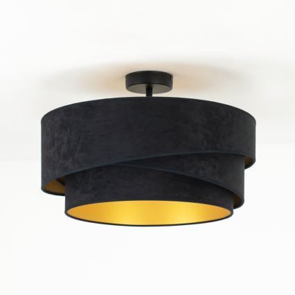 Duolla - Πλαφονιέρα οροφής KOBO 1xE27/15W/230V διάμετρος 45 cm μαύρο