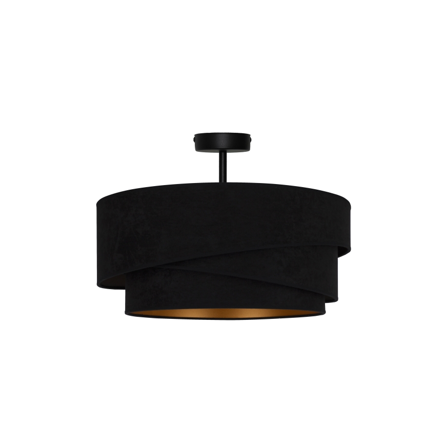 Duolla - Πλαφονιέρα οροφής KOBO 1xE27/15W/230V διάμετρος 45 cm μαύρο