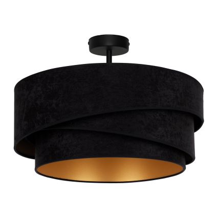Duolla - Πλαφονιέρα οροφής KOBO 1xE27/15W/230V διάμετρος 45 cm μαύρο