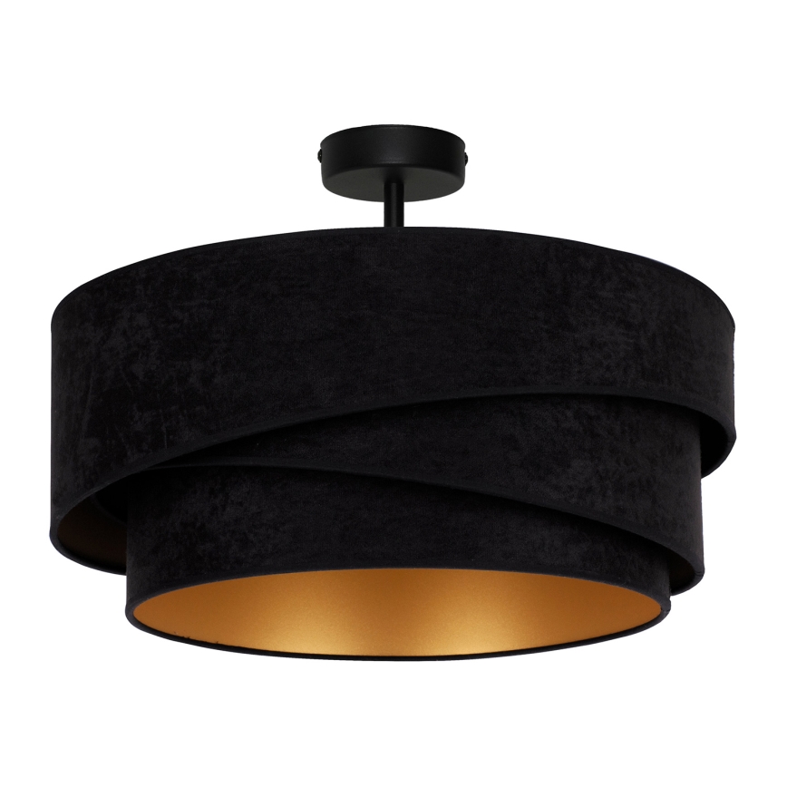 Duolla - Πλαφονιέρα οροφής KOBO 1xE27/15W/230V διάμετρος 45 cm μαύρο