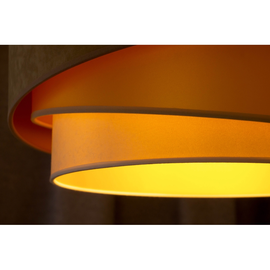 Duolla - Πλαφονιέρα οροφής KOBO 1xE27/15W/230V διάμετρος 45 cm μπεζ/χρυσαφί/κρεμ