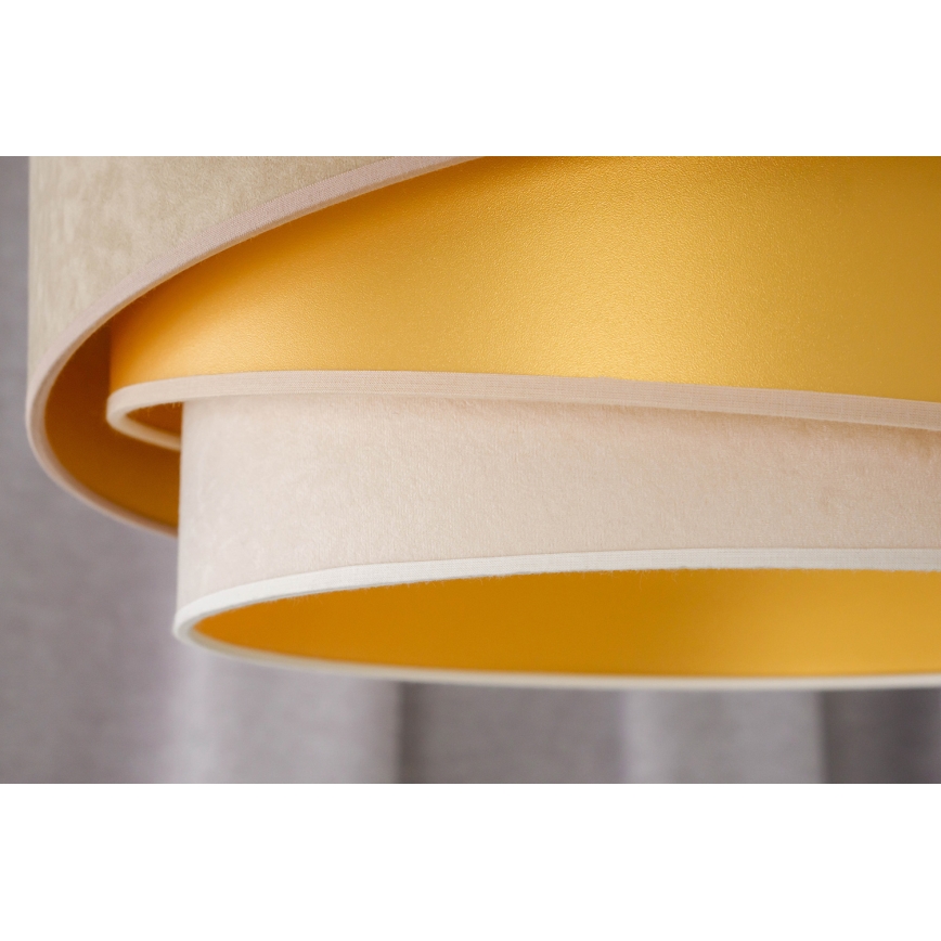 Duolla - Πλαφονιέρα οροφής KOBO 1xE27/15W/230V διάμετρος 45 cm μπεζ/χρυσαφί/κρεμ