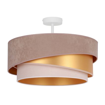 Duolla - Πλαφονιέρα οροφής KOBO 1xE27/15W/230V διάμετρος 45 cm μπεζ/χρυσαφί/κρεμ