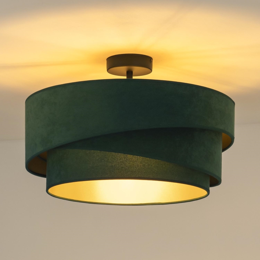 Duolla - Πλαφονιέρα οροφής KOBO 1xE27/15W/230V διάμετρος 45 cm πράσινο