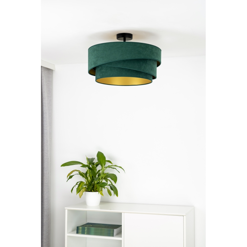 Duolla - Πλαφονιέρα οροφής KOBO 1xE27/15W/230V διάμετρος 45 cm πράσινο