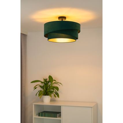 Duolla - Πλαφονιέρα οροφής KOBO 1xE27/15W/230V διάμετρος 45 cm πράσινο