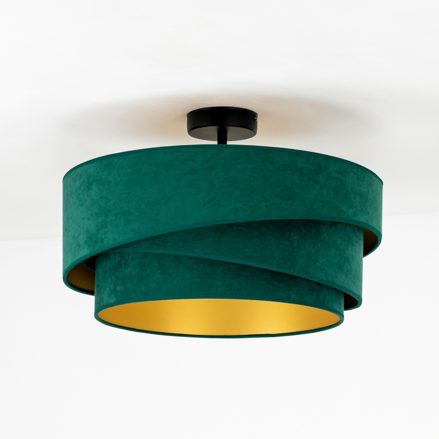 Duolla - Πλαφονιέρα οροφής KOBO 1xE27/15W/230V διάμετρος 45 cm πράσινο