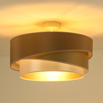 Duolla - Πλαφονιέρα οροφής KOBO 1xE27/15W/230V διάμετρος 45 cm χαλκός/χρυσαφί/λευκό