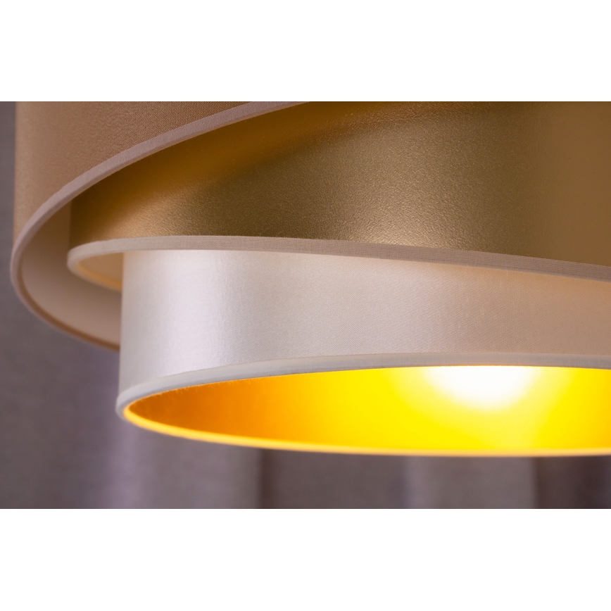 Duolla - Πλαφονιέρα οροφής KOBO 1xE27/15W/230V διάμετρος 45 cm χαλκός/χρυσαφί/λευκό