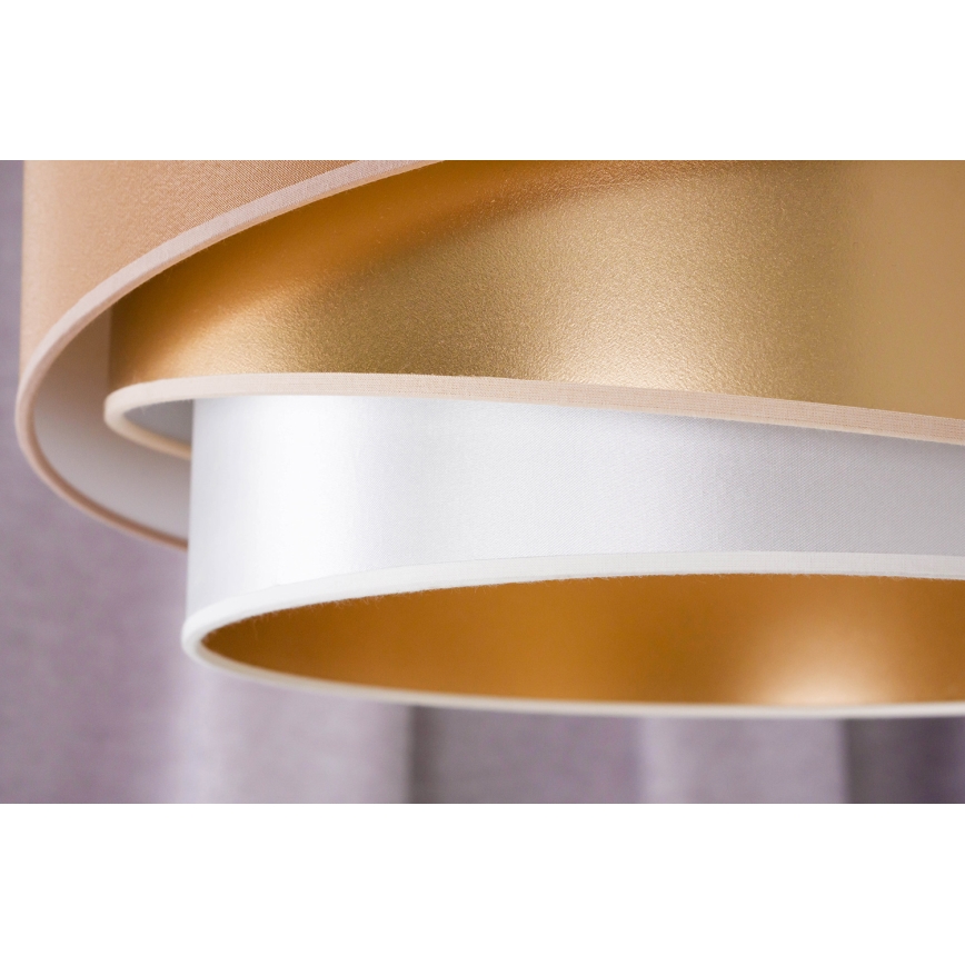 Duolla - Πλαφονιέρα οροφής KOBO 1xE27/15W/230V διάμετρος 45 cm χαλκός/χρυσαφί/λευκό