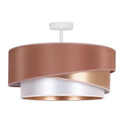 Duolla - Πλαφονιέρα οροφής KOBO 1xE27/15W/230V διάμετρος 45 cm χαλκός/χρυσαφί/λευκό