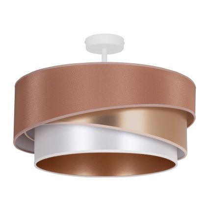 Duolla - Πλαφονιέρα οροφής KOBO 1xE27/15W/230V διάμετρος 45 cm χαλκός/χρυσαφί/λευκό