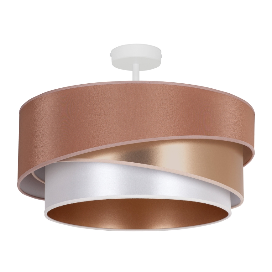 Duolla - Πλαφονιέρα οροφής KOBO 1xE27/15W/230V διάμετρος 45 cm χαλκός/χρυσαφί/λευκό