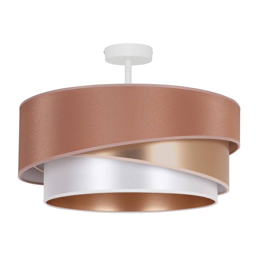 Duolla - Πλαφονιέρα οροφής KOBO 1xE27/15W/230V διάμετρος 45 cm χαλκός/χρυσαφί/λευκό