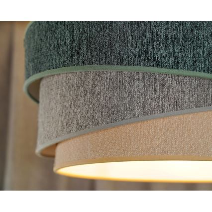 Duolla - Πλαφονιέρα οροφής KOBO ECO RECYCLING 1xE27/15W/230V διάμετρος 45 cm πράσινο/γκρι/κρεμ