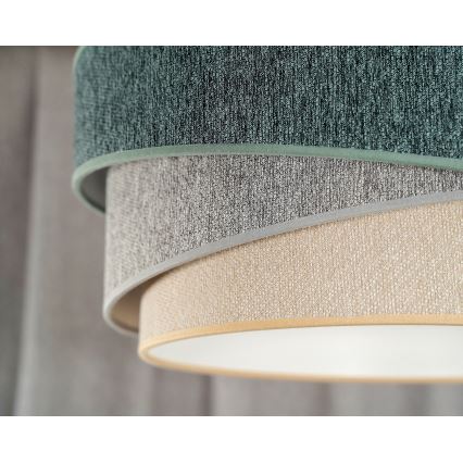 Duolla - Πλαφονιέρα οροφής KOBO ECO RECYCLING 1xE27/15W/230V διάμετρος 45 cm πράσινο/γκρι/κρεμ