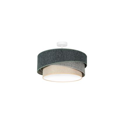 Duolla - Πλαφονιέρα οροφής KOBO ECO RECYCLING 1xE27/15W/230V διάμετρος 45 cm πράσινο/γκρι/κρεμ