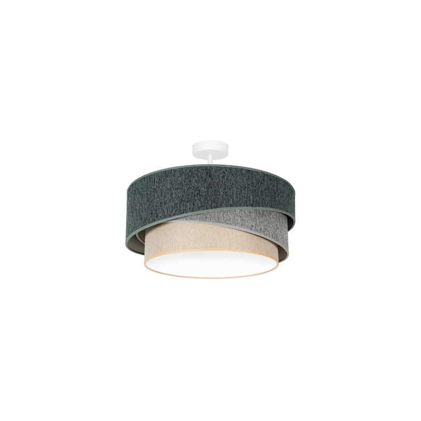 Duolla - Πλαφονιέρα οροφής KOBO ECO RECYCLING 1xE27/15W/230V διάμετρος 45 cm πράσινο/γκρι/κρεμ